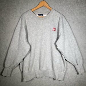Vintage NBA Embroidered Logo Crewneck Heather Gray Sweatshirt Large